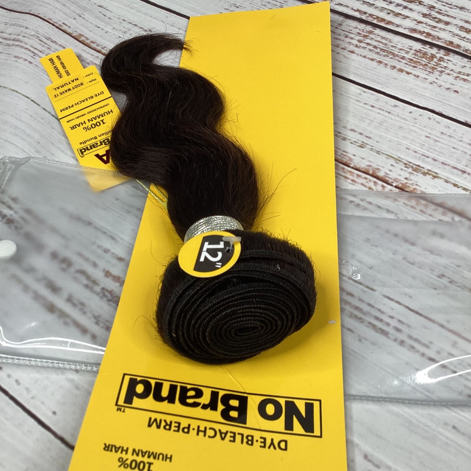 12” Body Wave 9A Quality Brazilian 100% Human Hair Natural (dark) Extensions