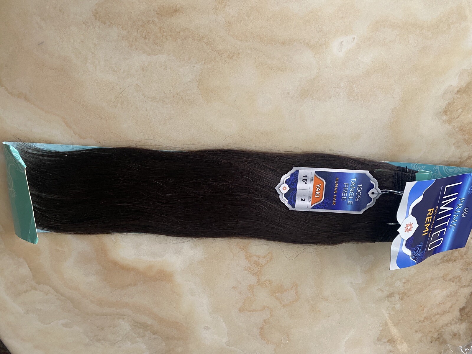 REMI PRIME LIMITED 100% HUMAN HAIR SOFT YAKY WEAVE- “16”INCH COLOR 2 TANGLE FREE