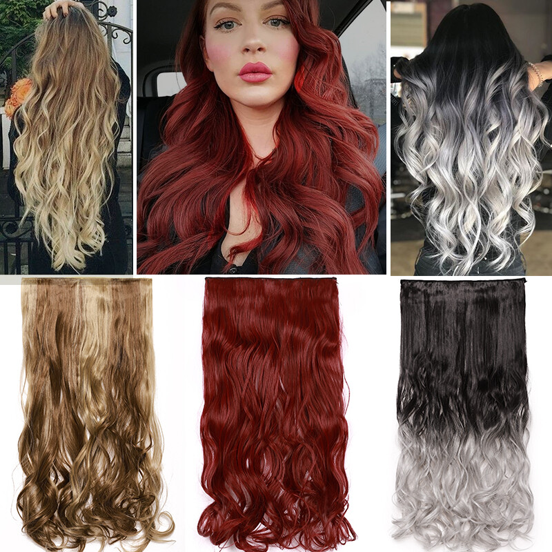 Mega Thick One Piece Clip In Hair Extension Real Natural Soft Full Head As Human