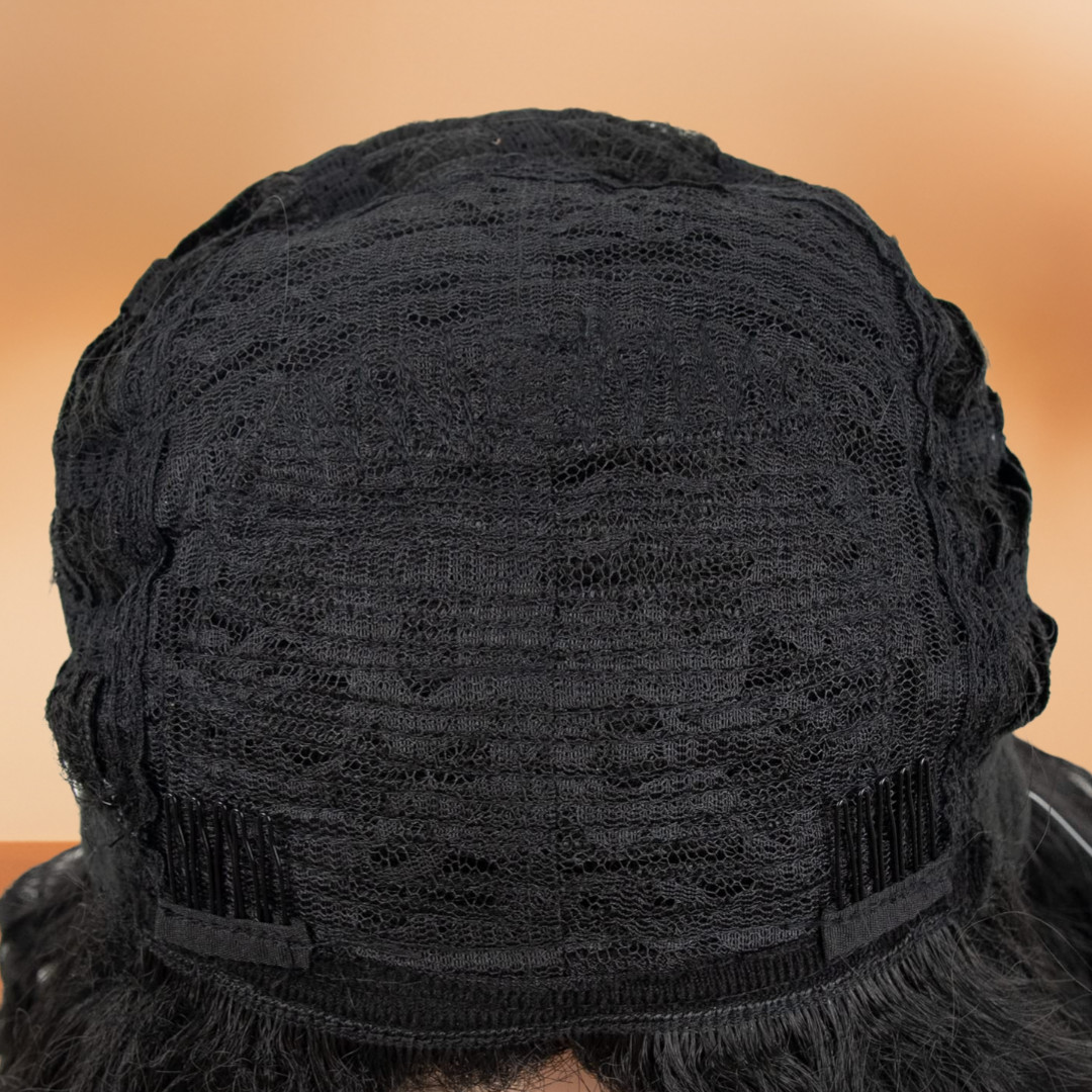 Long Curly Black Wig for Women Natural Looking Loose Wave Glueless Heat Resistan