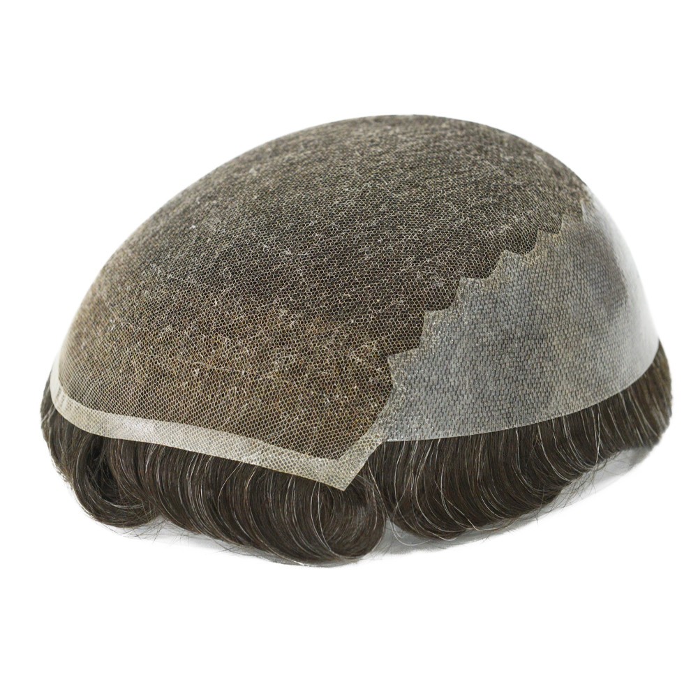 Toupee for Men Human Hair French Lace Hairpiece Q6 Human Hair System 8X10 #220