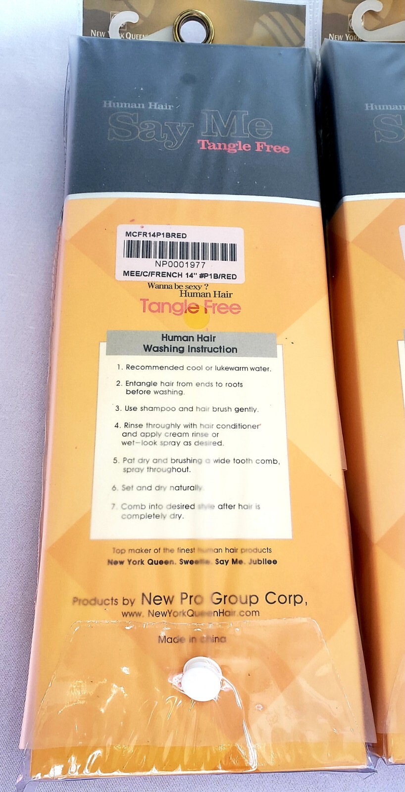 2 Packs 100% Human Hair for Weaving by New York Queen Say Me 12&14″ French Curl