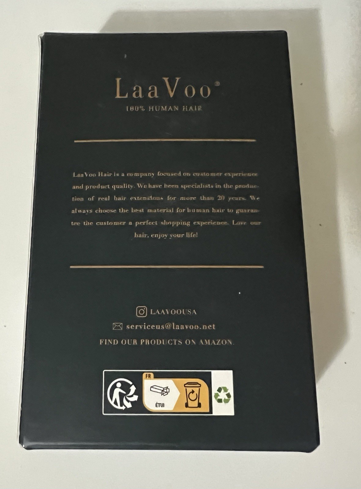 Laa Voo 14 In Nano Dark Brown 50g Human hair extensions Open Box Close Plastic