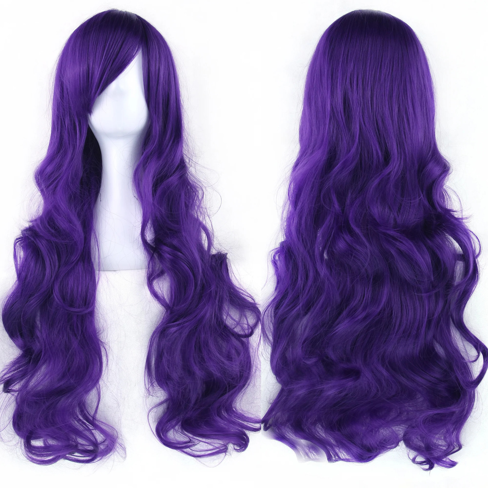 Soowee Curly Long Synthetic Green Wig Pink Black Party Cosplay Wigs Women