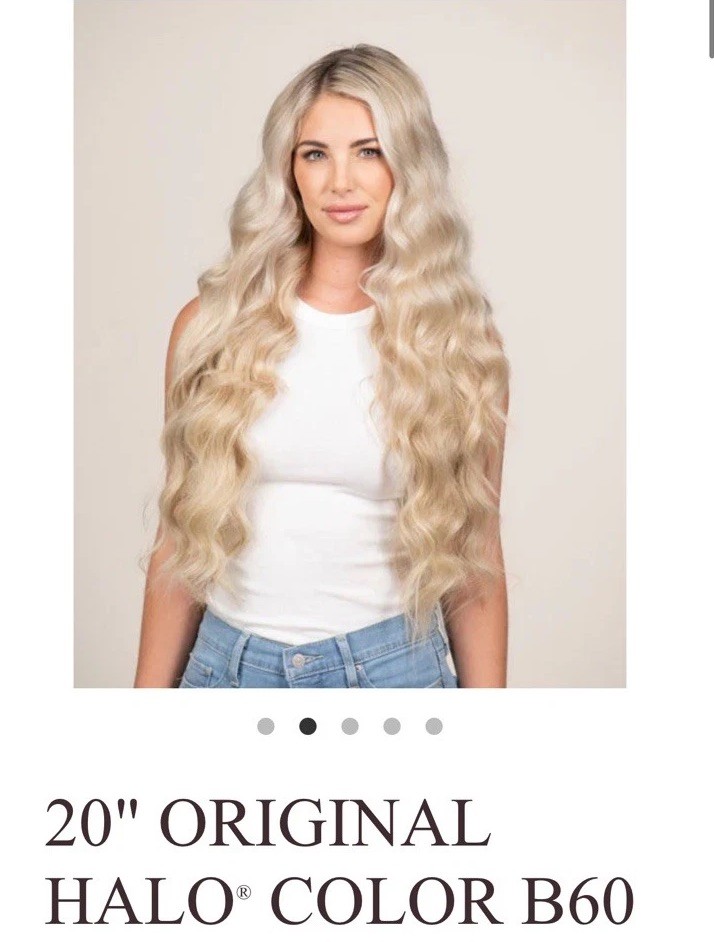 Halo Couture 20”Original Halo Hair Extension Blonde Human Hair, Blonde Balayage