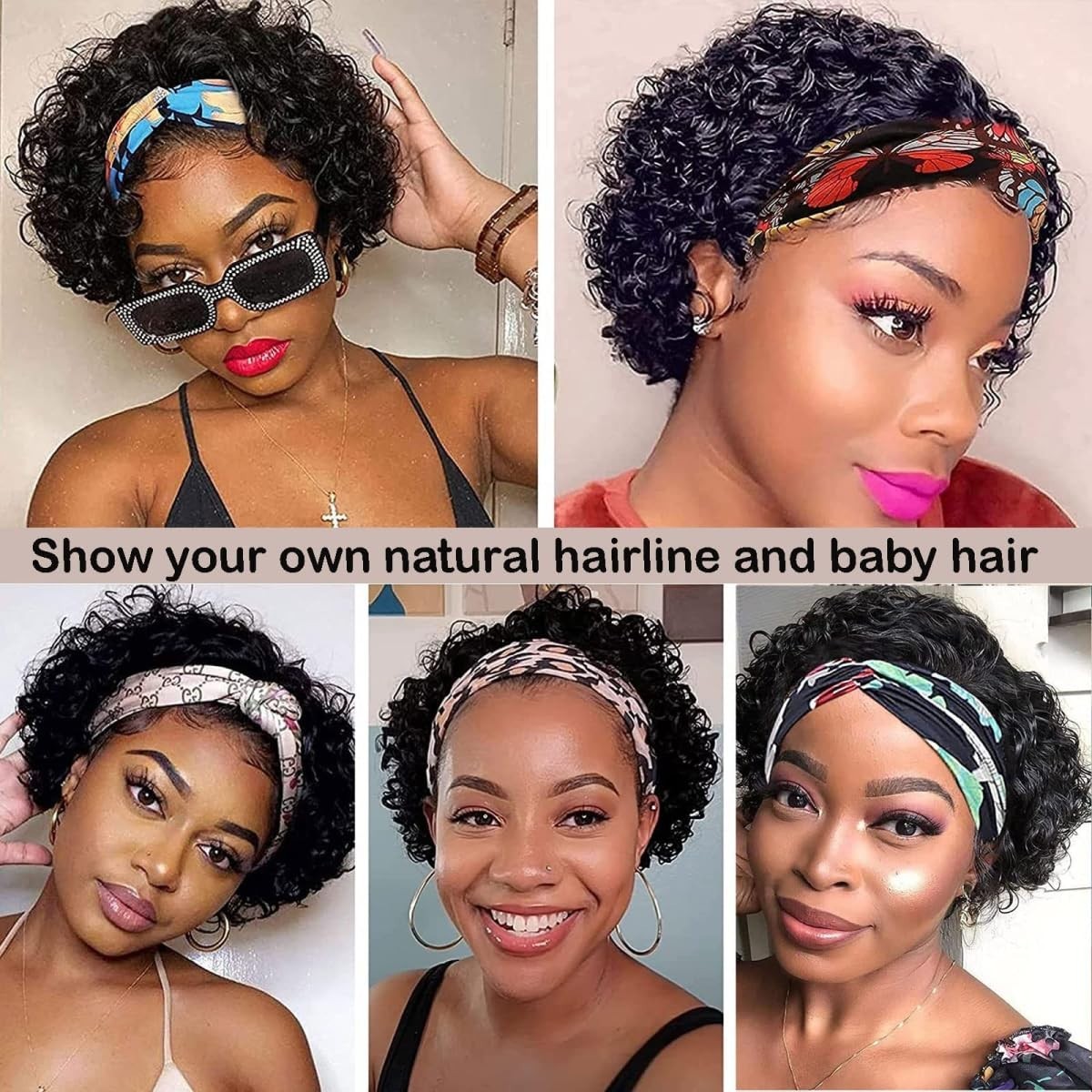 Elegant 6-Inch Deep Wave Human Hair Headband Wig – 150% Density & Natural Look