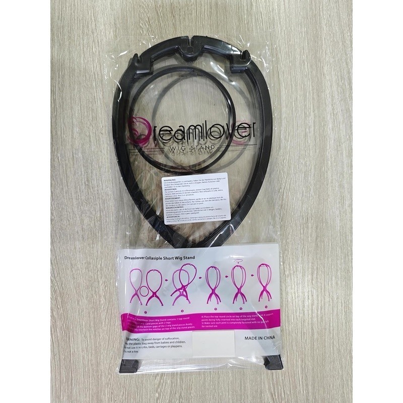 Wig Stand Holder Lightweight Portable Collapsible Plastic Wig Display Air Drying
