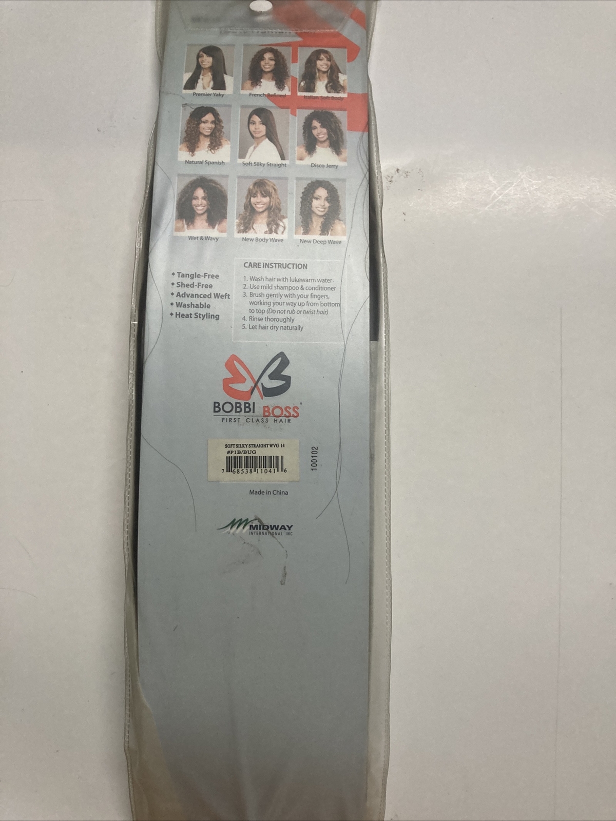 Bobbi Boss 100% Human Hair for Weaving Soft Silky Straight 14″ Color1B/BUR