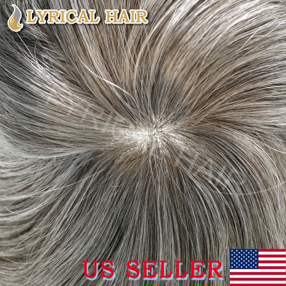 Full PU Skin 0.10mm Men Toupee All Colors Human Hair System Injection Hairpiece