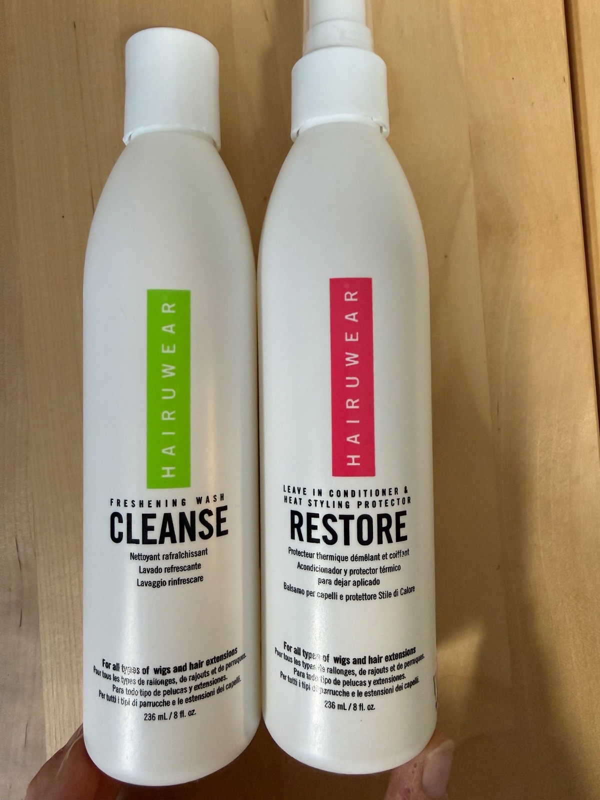 Hairdo HairUWear Cleanse and Restore products for wig care, New unused