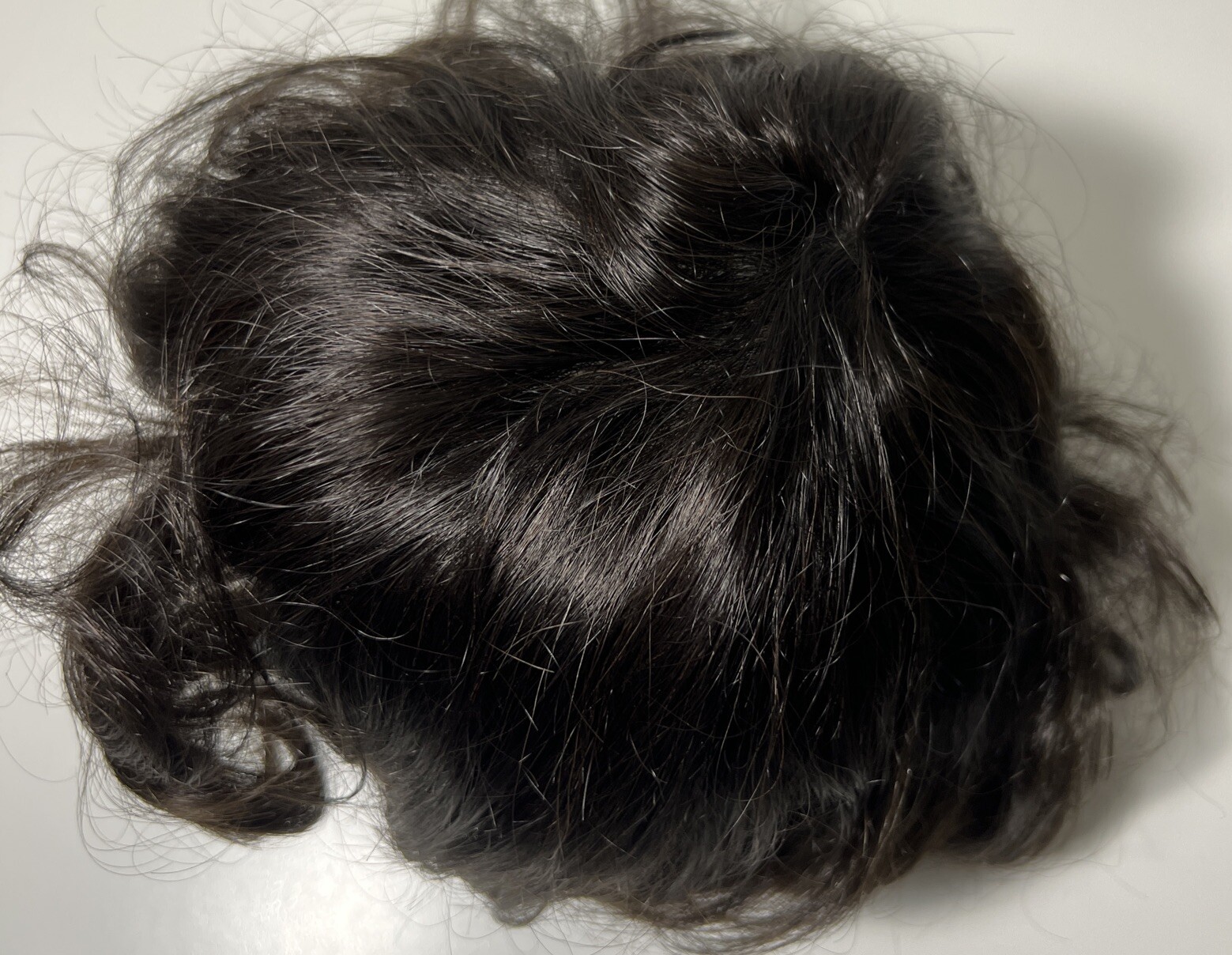 Men Toupee Human Hair Replacement System 9” Black #2