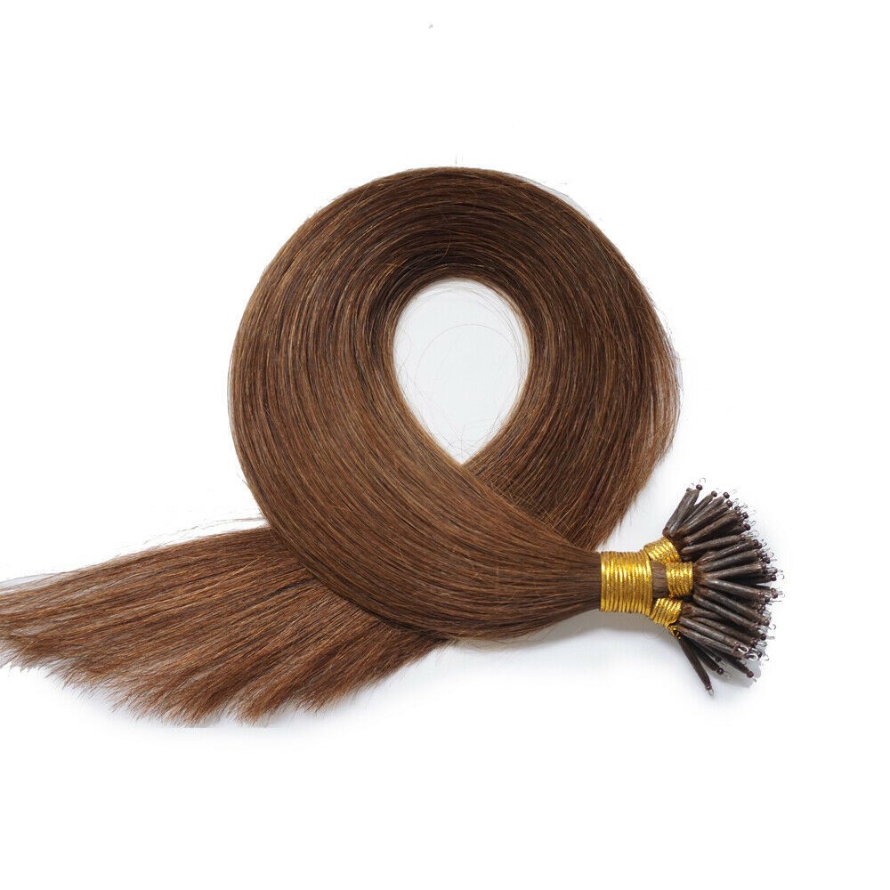 Nano Ring Hair Extensions Premium Remy Human Hair Micro Nano Bead Full HeadThick
