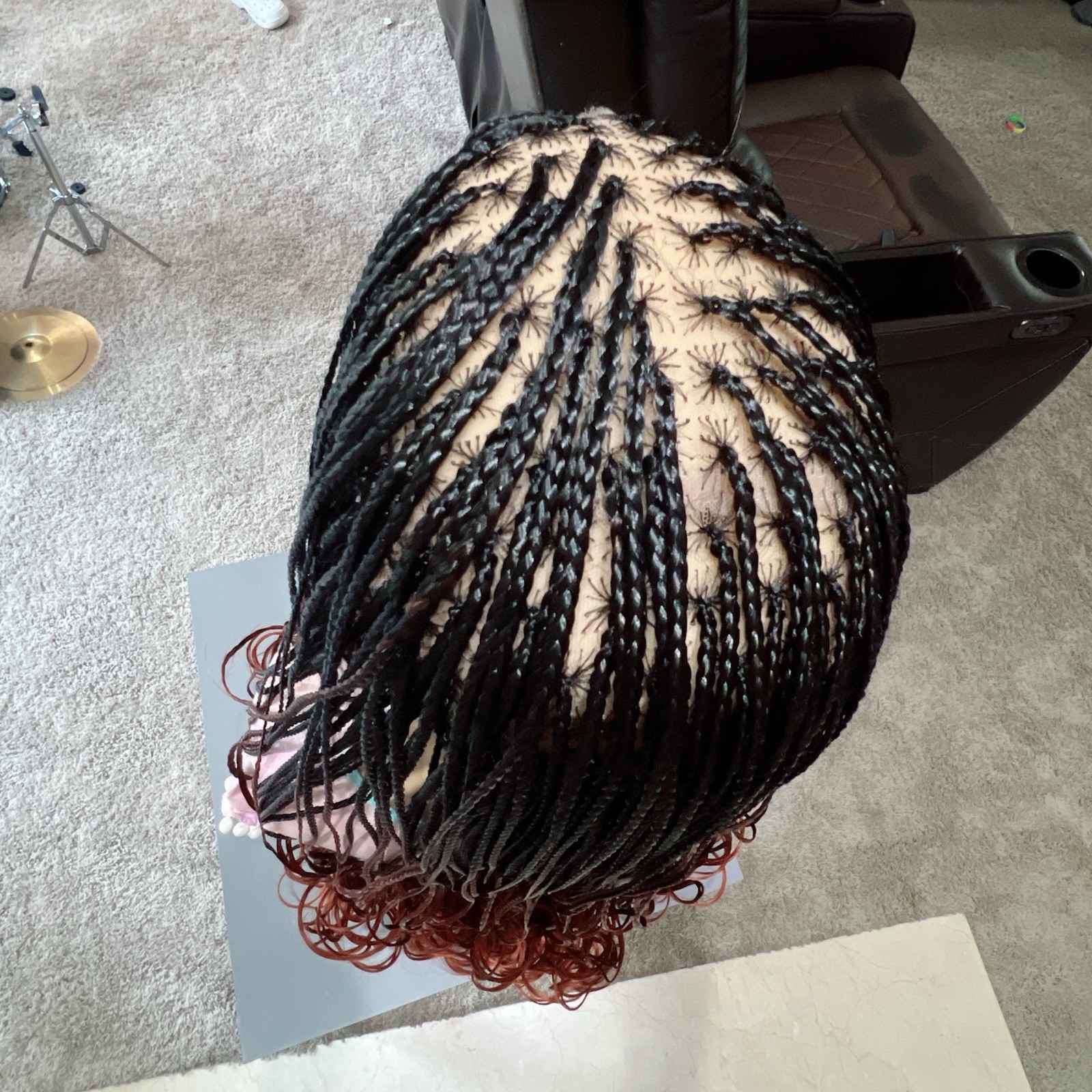 30” Lace Front French Curls Wig Color 1B/350