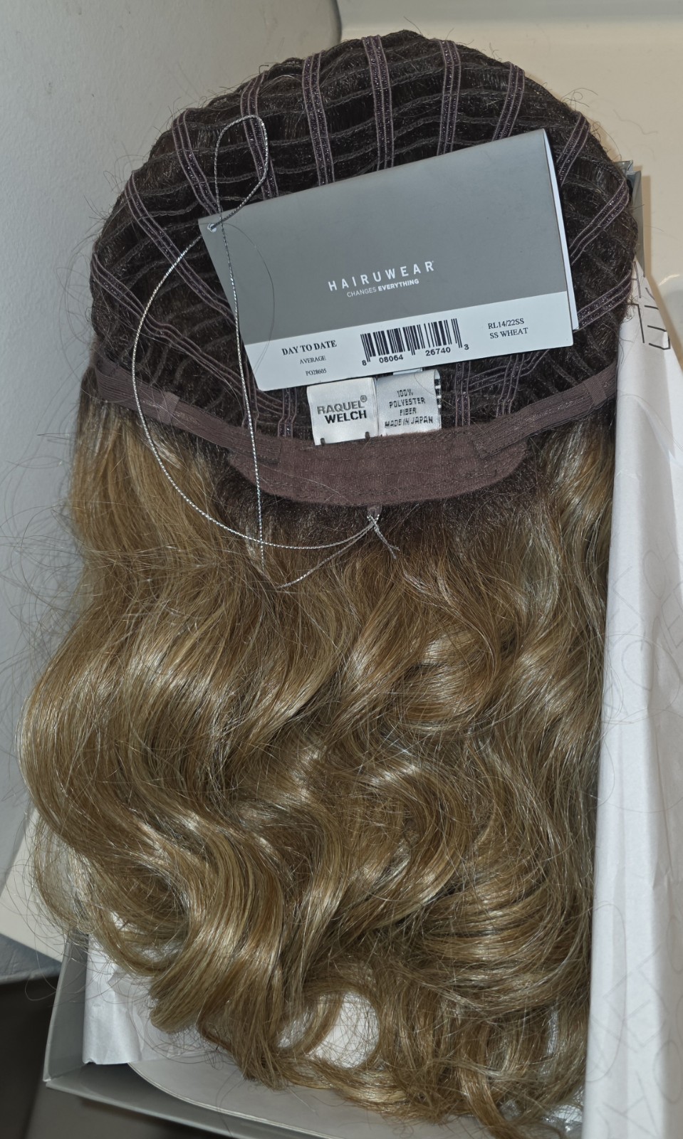 Raquel Welch Day To Date Wavy Synthetic Wig SS Wheat Medium Classic Cap Layered