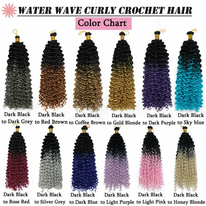 Women Water Wave Crochet Braids Soft Deep Curly as Human Hair Extensions Natural