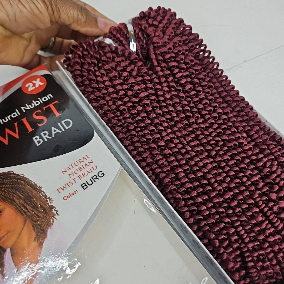 Original Natural Nubian Twist Braid 100% Kanekalon 2X BraidingHair Elastic Twist