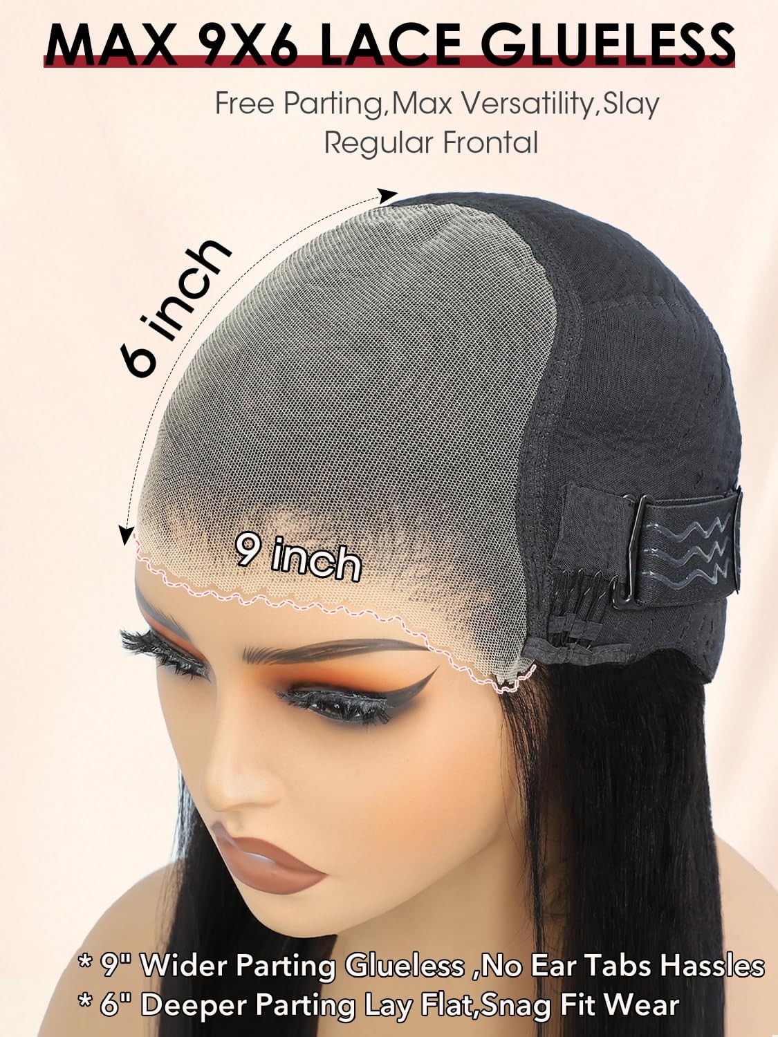 18″ HD Lace Front Wig – 9X6 Max Part, Glueless, Pre-Plucked, 210% Density Curly