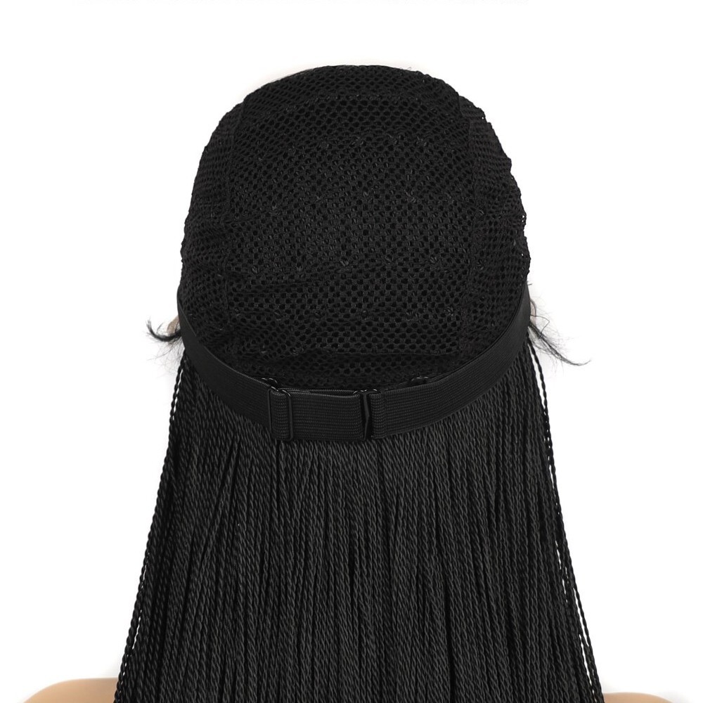 18″ Curly Wavy Twist Braids Wig for Women 4×4 Lace Front Braided Wigs Synthetic