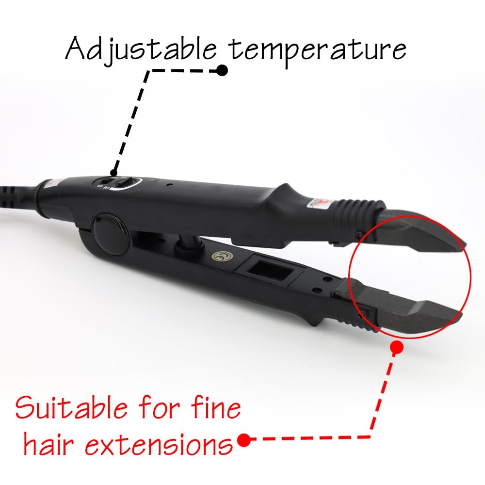 Pro Hair Extensions Tool Kit Hair Connector Fusion Heat Iron with Heat Shield…