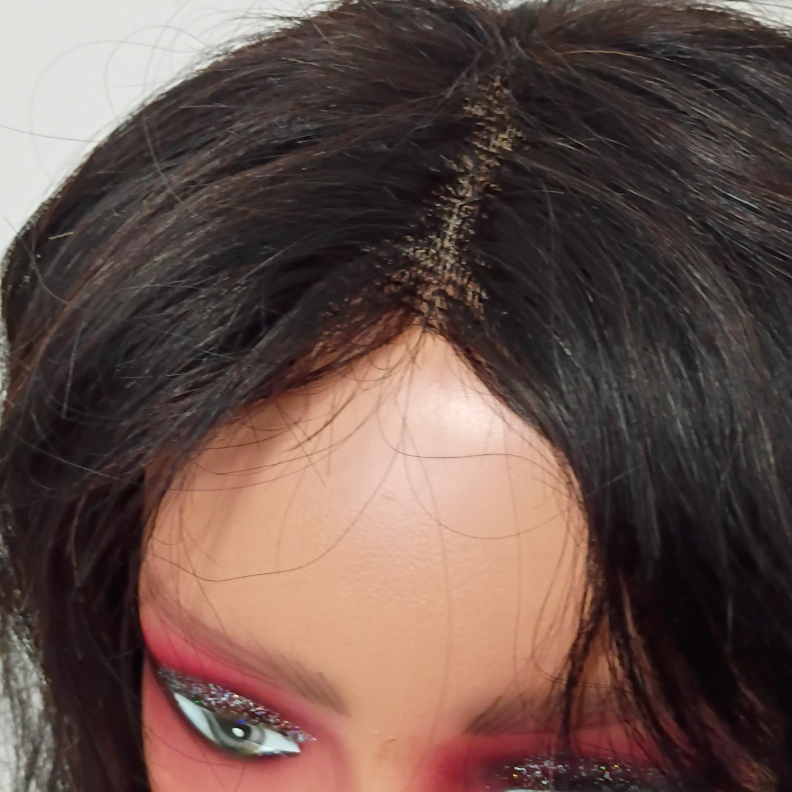 Black Wavy Lace Front Wig Free-Part Synthetic 21-30 in Wear & Go