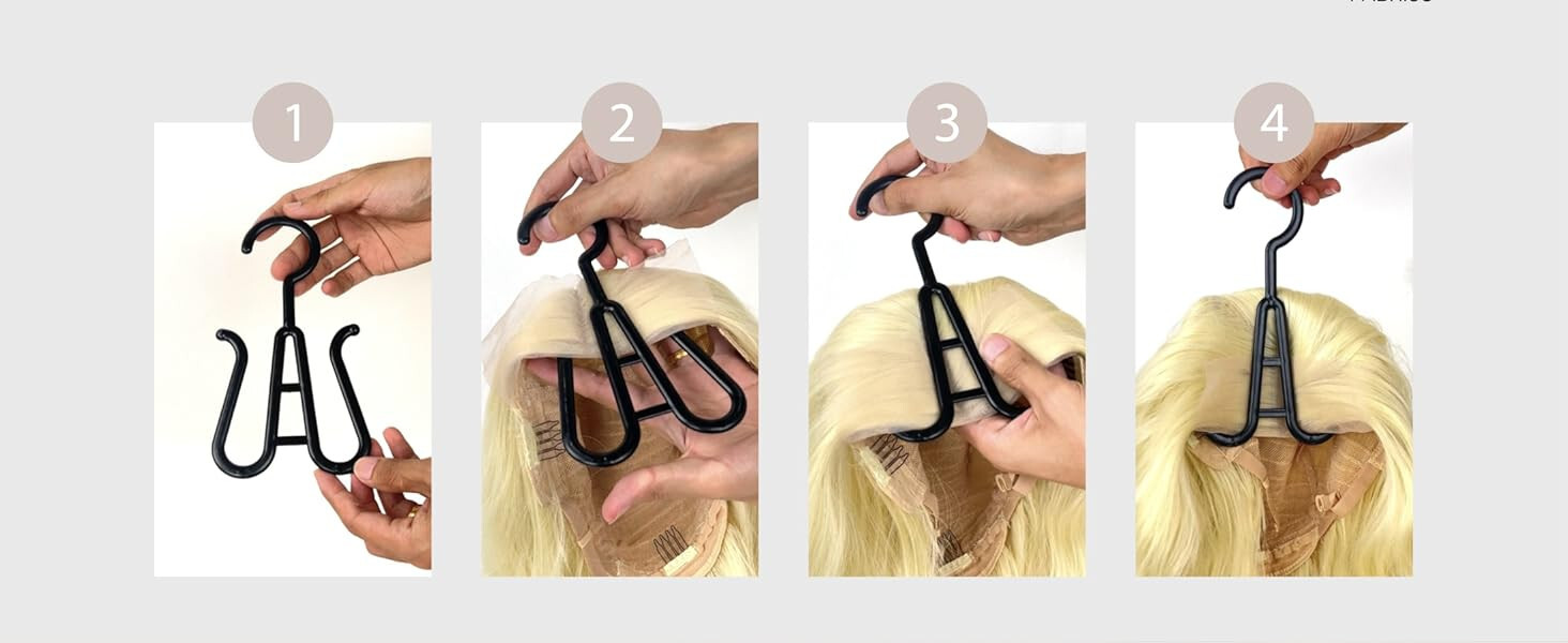 3PCS Black Wig Hook Hanger Hair Holder Storage Dust-proof Bags Non-Woven Fabric