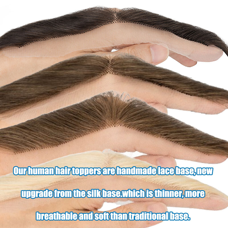 Front Hairline Full Lace Cover-up Hairpiece Remy Human Hair Patch Topper Toupee