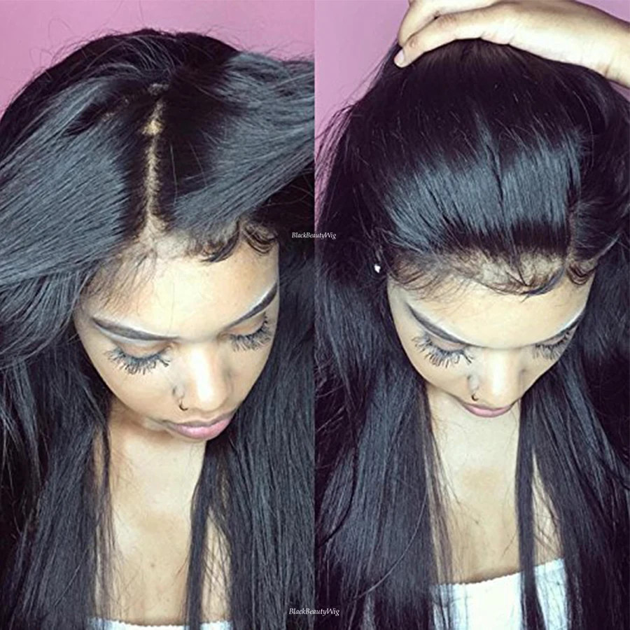 Silky Straight 5×5 Silk Base Full Lace Wig Peruvian Human Hair Silk Top Full Wig