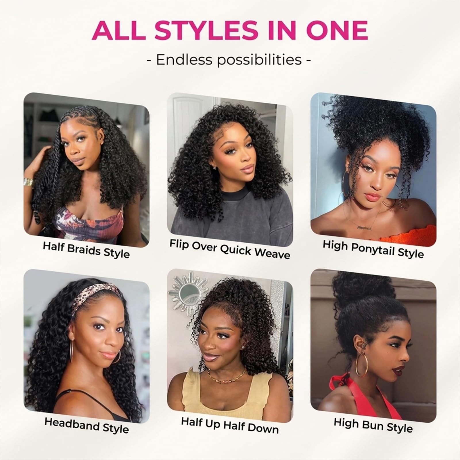 180 Density 14 Inch Half Wig Human Hair Glueless Drawstring Clip-In Water Wave f