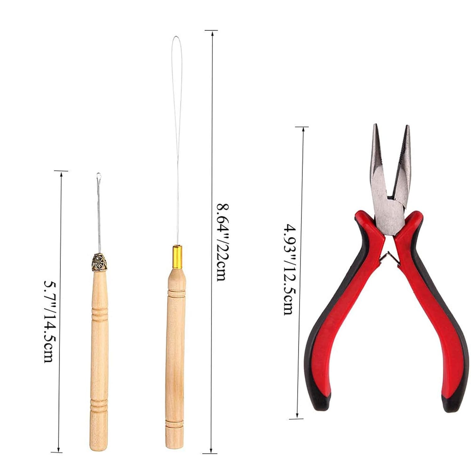 500 PCS Hair Extension Tool Kits Professional Hair Styling Black | Remove Pliers