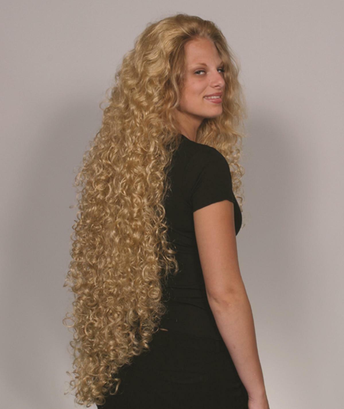 WOMEN 39″ SUPER EXTRA LONG CURLS CURLY HAIR LAYERED WIG NO BANGS ELECTRA MERIDA