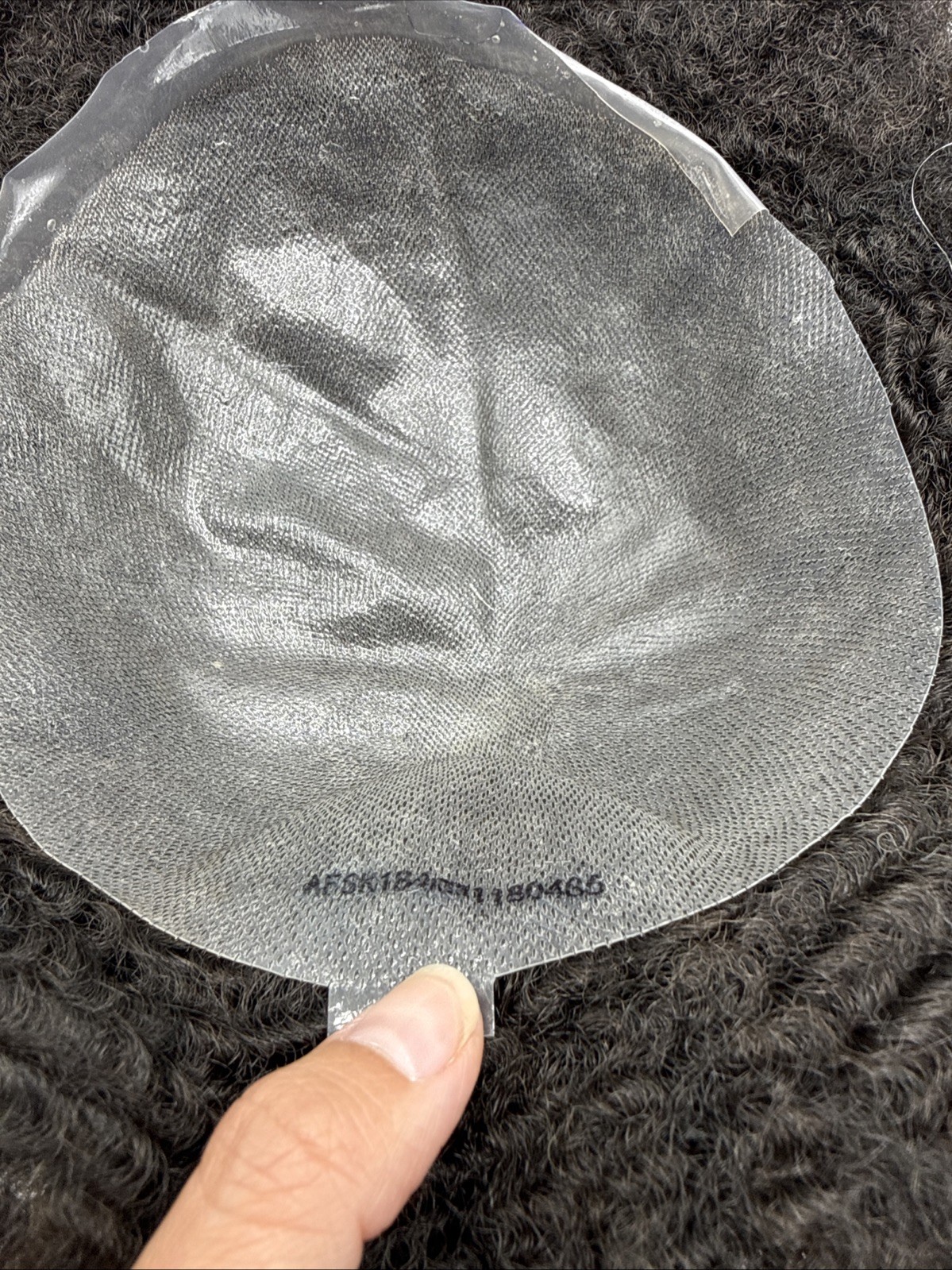 Afro Toupee 4MM Curly Kinky Hair 7.5×9.5 inch Hairpiece # 1B Black NEW!