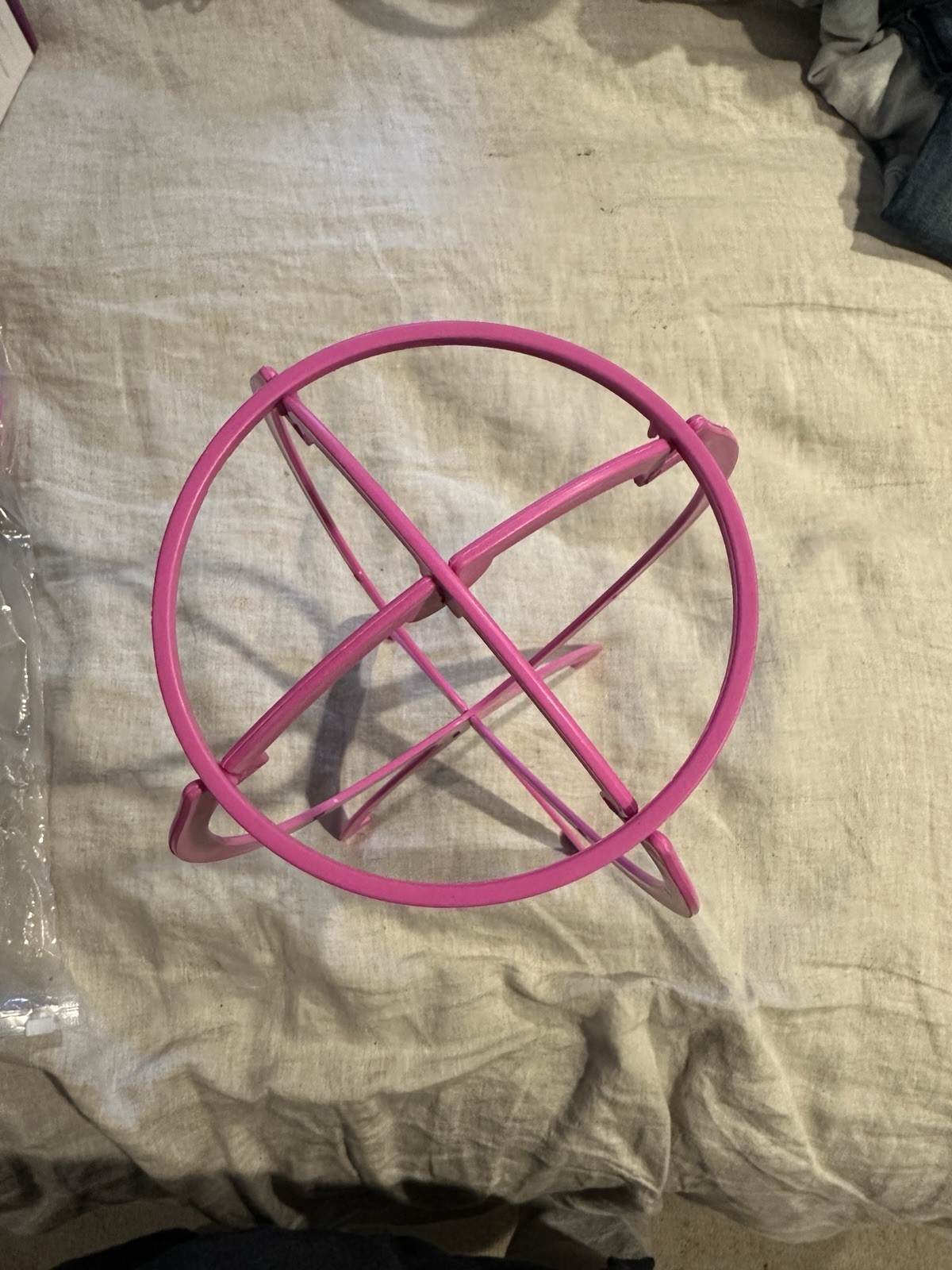 Pink Portable Plastic Wig Stand Quantity 5