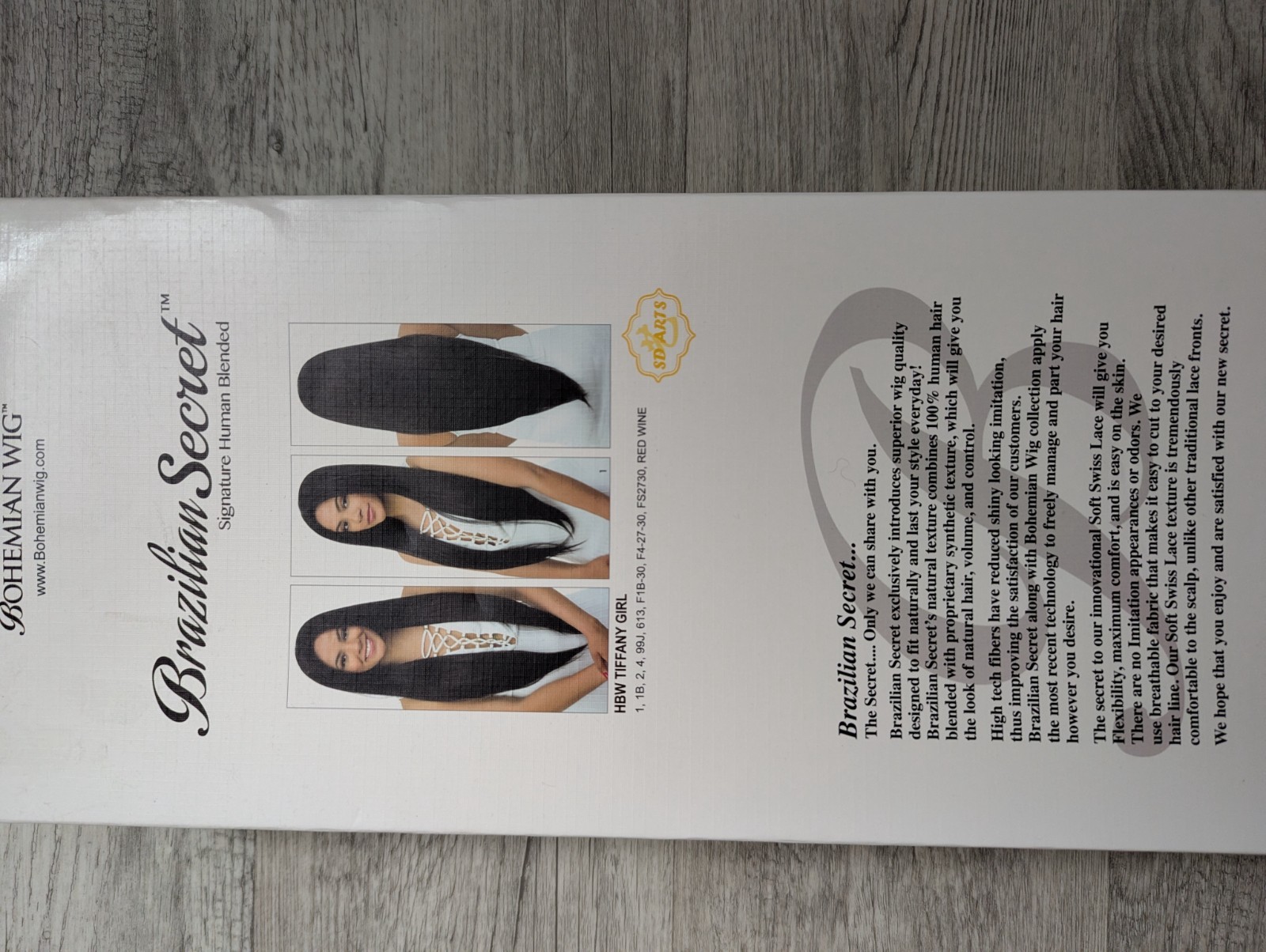 Wig – Human Hair Blend – Long Straight Layered Brown Heat Resistant – Brazilian