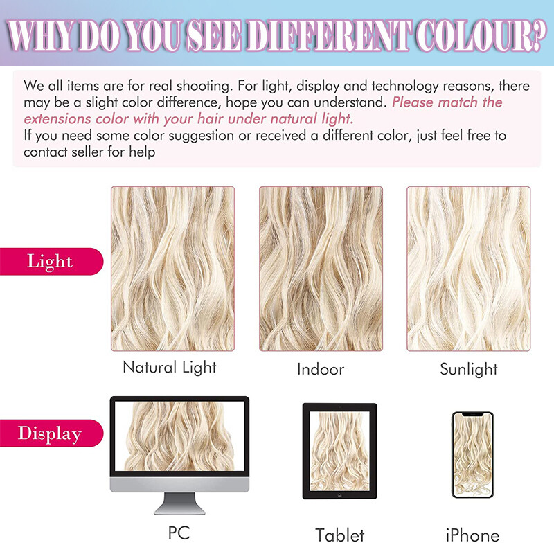 One Piece Clip in Hair Extension 5Clips Full Head Thick as Human Highlight Ombre