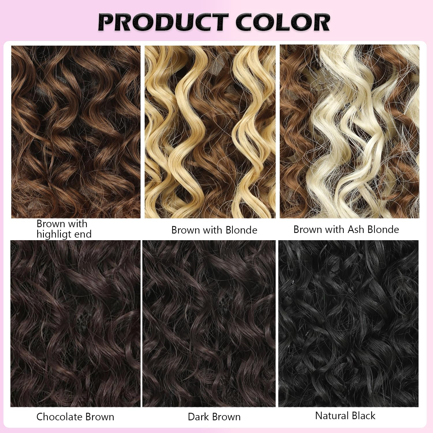 Curly Clip in Hair Extensions,4Pcs 16 Inch Dark Brown Extension Clip Ins Lace We