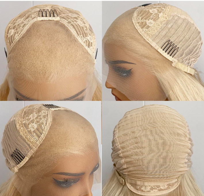 Long Straight White Lace Front Synthetic Hair Heat Ok Wigs Women Soft