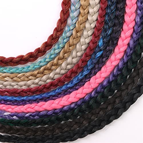 Braid Hair Extensions, 5 PCS Baby Braids Front Side Bangs Clip in Natural Black