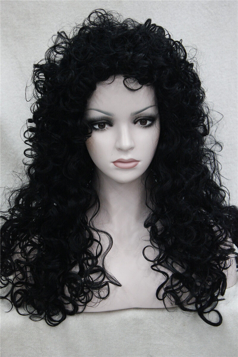 Ladies Long Curly wig w/ Tight Curls Wig in Fox red/Brown/Blonde Wigs