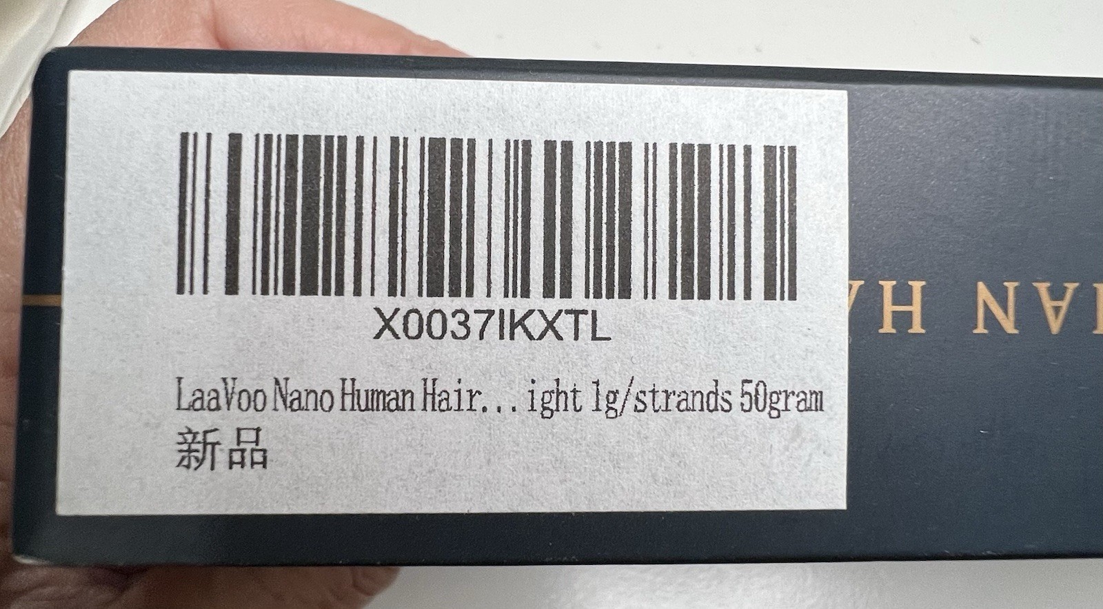 Laa Voo 14 In Nano Dark Brown 50g Human hair extensions Open Box Close Plastic