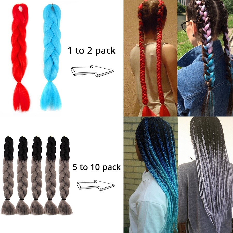 24Inch 100g Braiding Hair Extension Crotchet Braids Synthetic Hair Extenisons