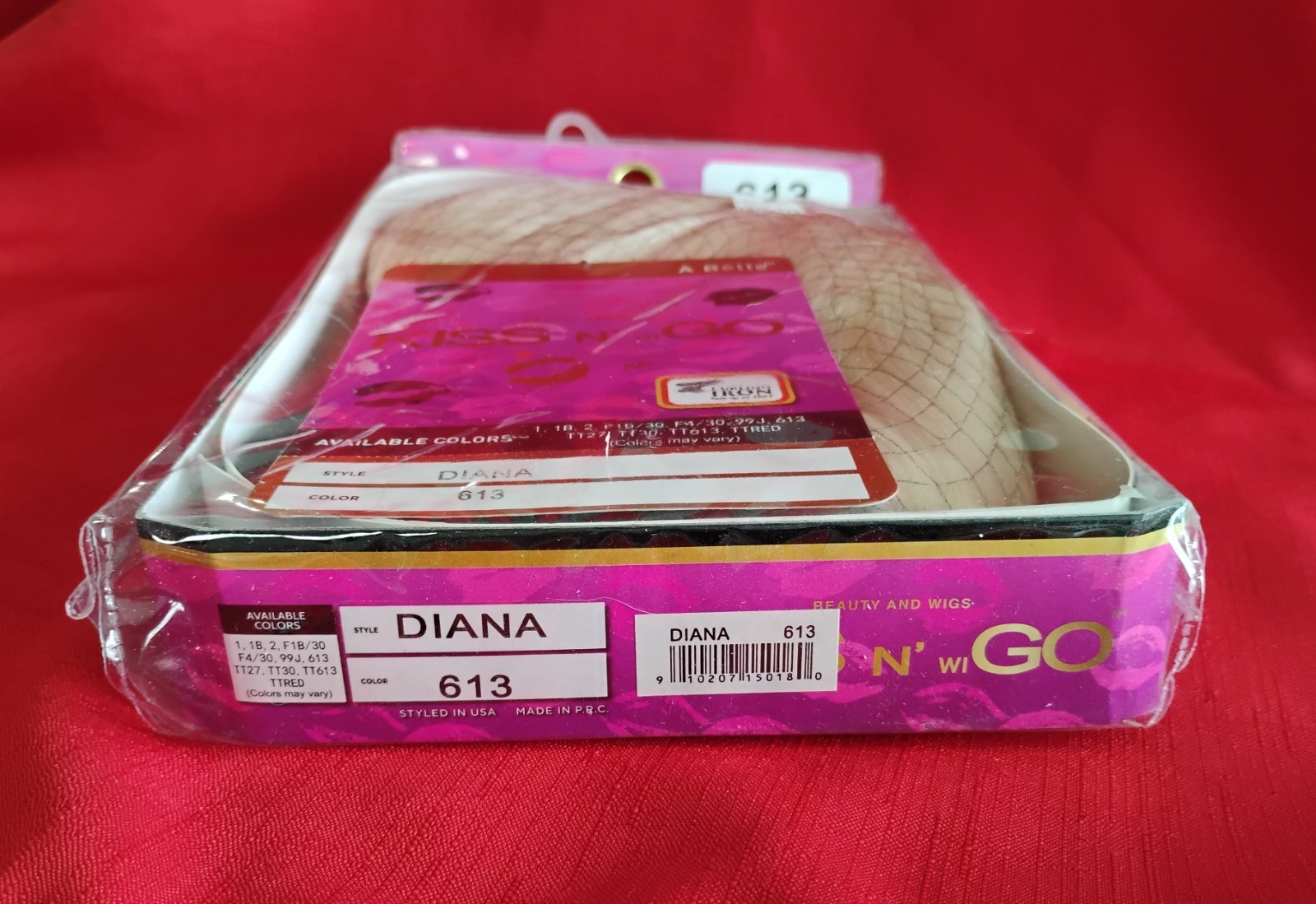 A Belle Kiss N wiGo Women’s Beautiful Diana Blonde (613) Short Easy To Wear Wig