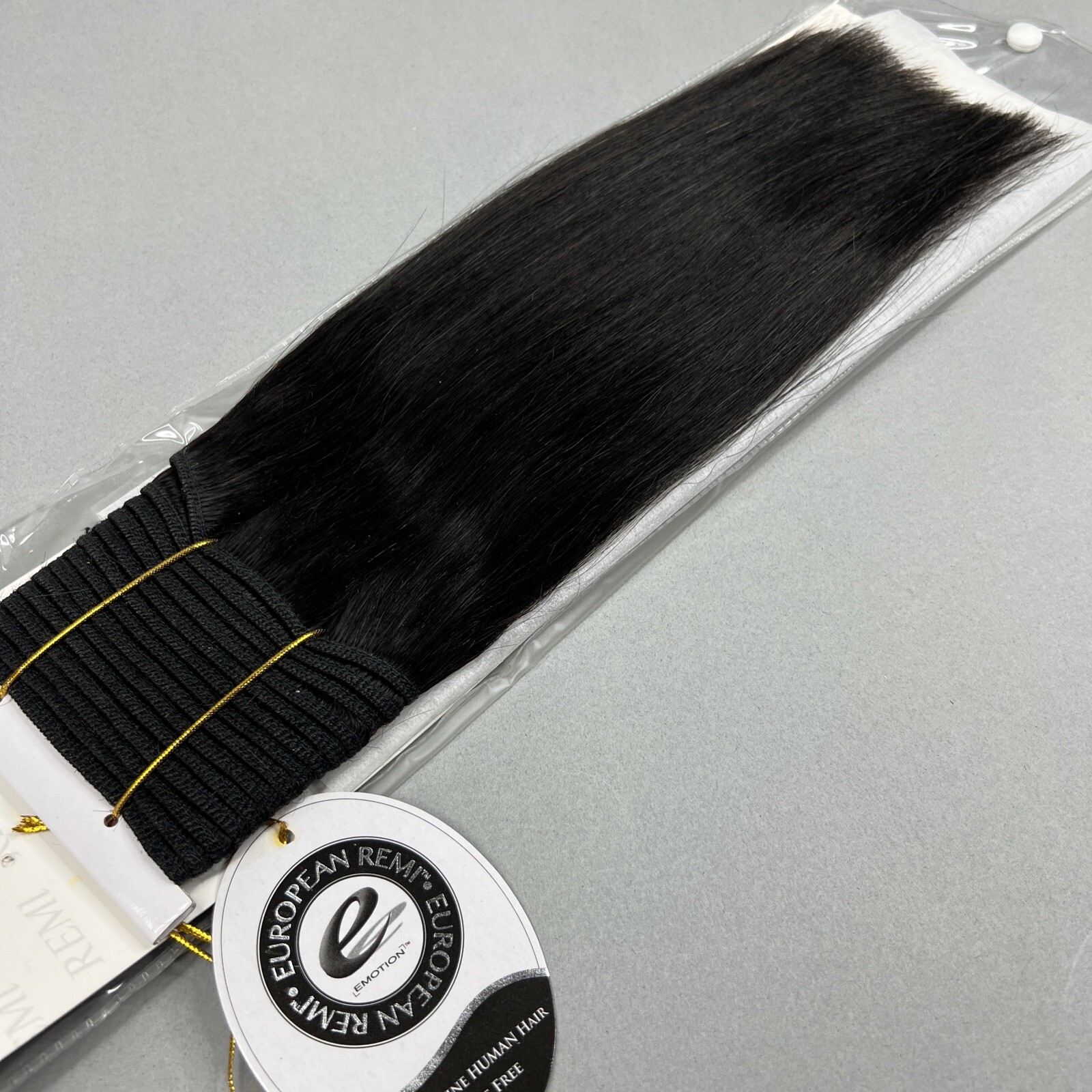 10” Straight #1B Off Black European Remi 100% Human Hair Track Weft Extensions