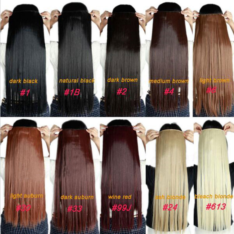 Real as Human Curly Straight Hairpiece 5Clips One Piece Clip in Hair Extensions