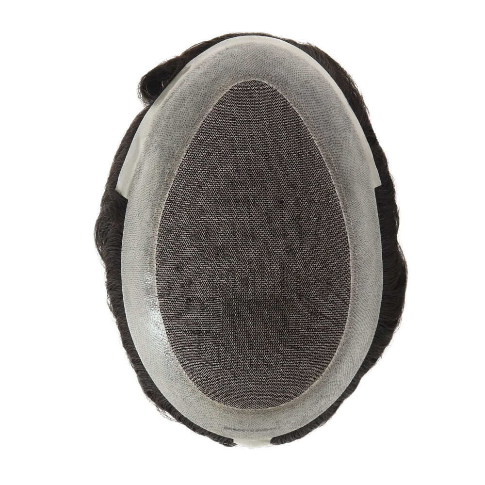 Toupee Mens Human Hair Replecement System Australia Lace Skin Hairpiece Black
