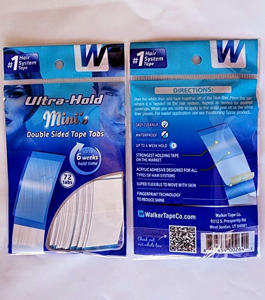 Walker Ultra Hold Tape Mini’s Double Sided Tape 72 Tabs Wig, Toupee, Hairpiece