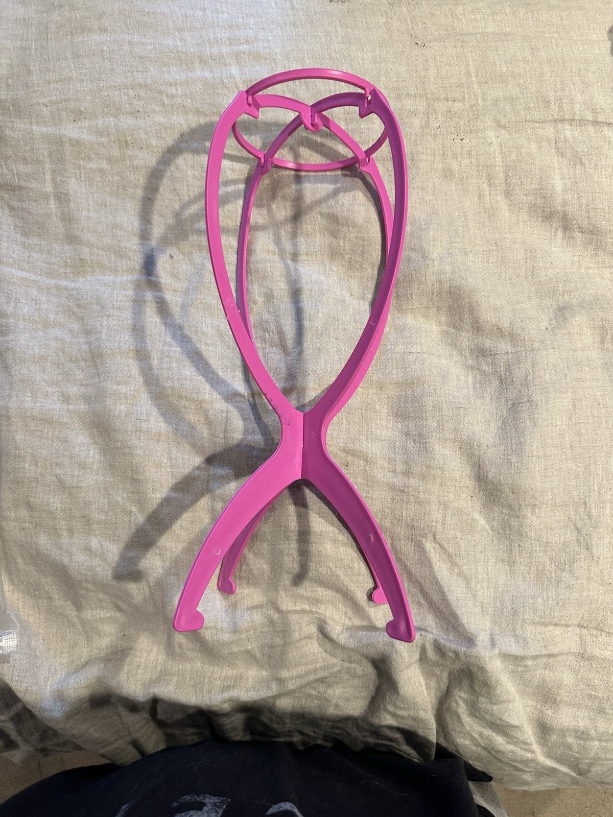 Pink Portable Plastic Wig Stand Quantity 5