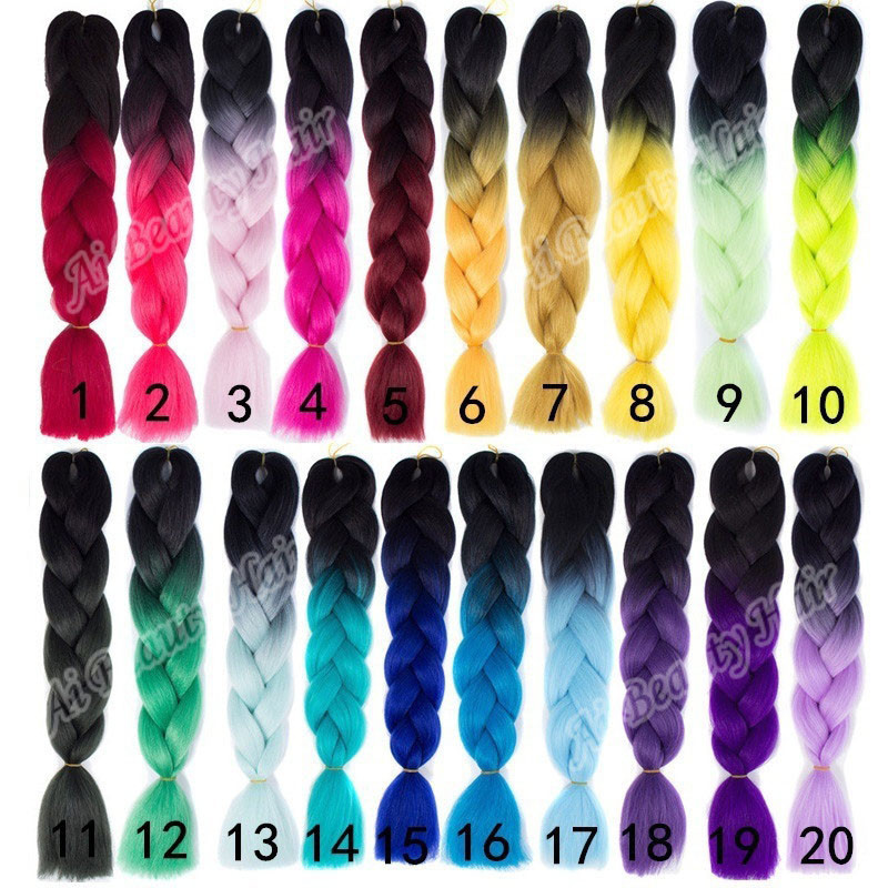 24″ 100g Straight Hair Braids Hair Synthetic Crochet Braiding Hair Extensions