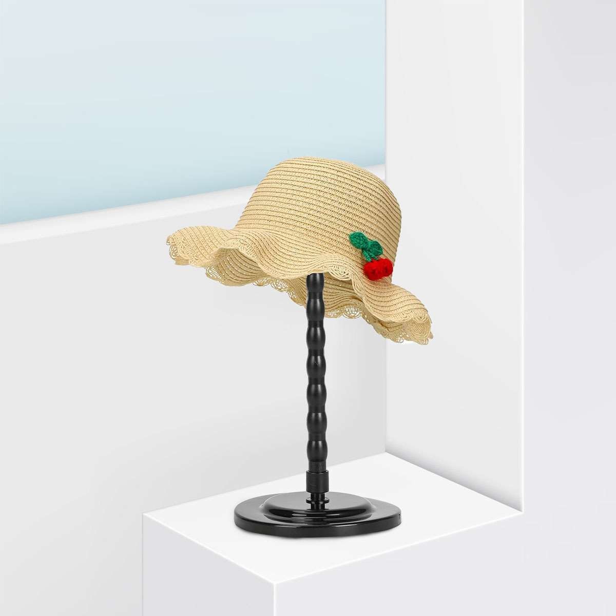 13.8 Inch Plastic Wig Stand Portable Hat Display Holder Mannequin Head for Wigs
