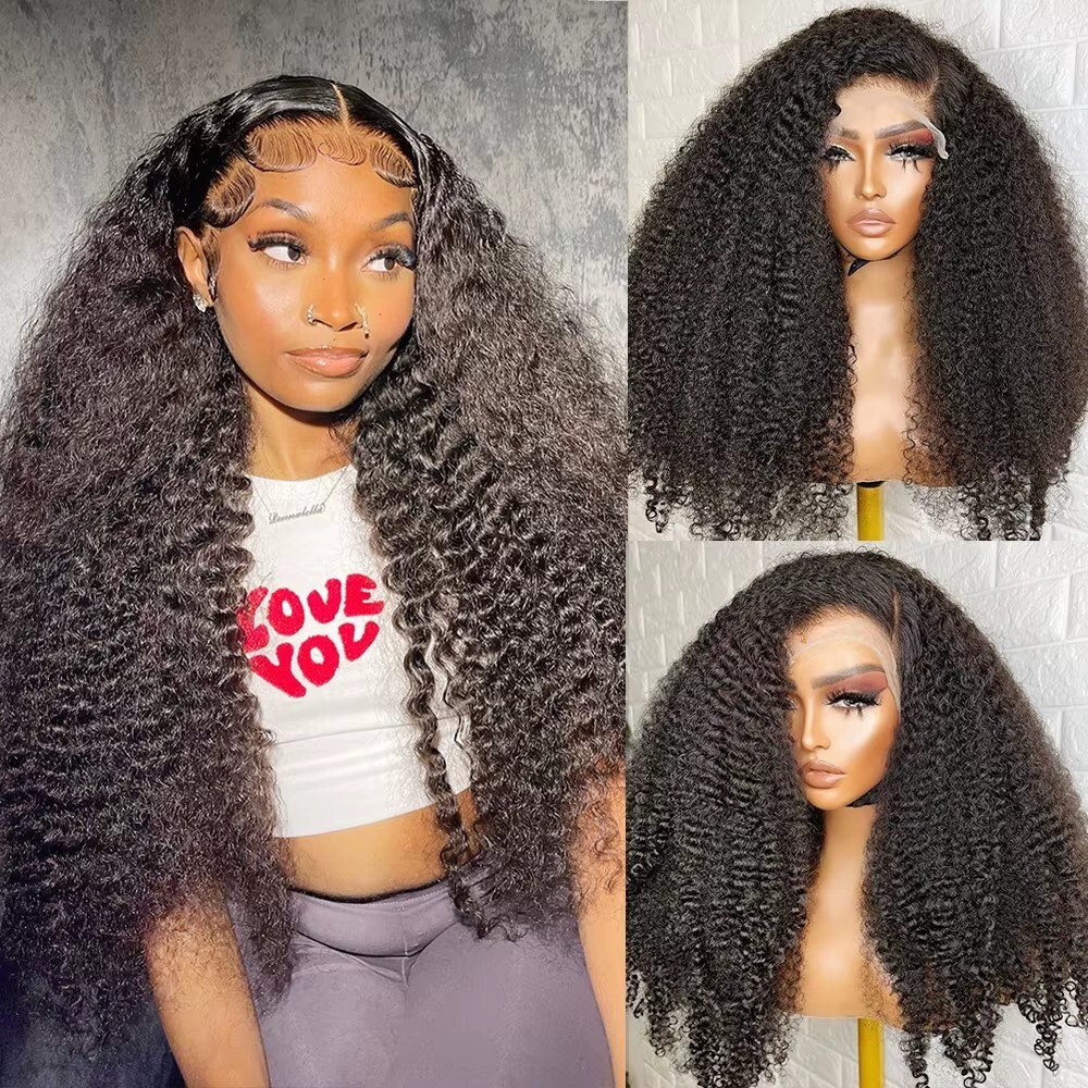 13×6 13×4 Lace Frontal Wig 360 Full Lace Wig Kinky Curly 30 Inch Lace Front Wigs