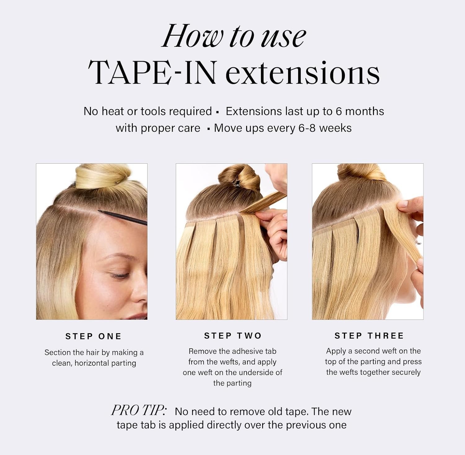 Luxy Tape-In Extensions – 30″ Buttercream Blonde – 100% Virgin Human Hair (50g)